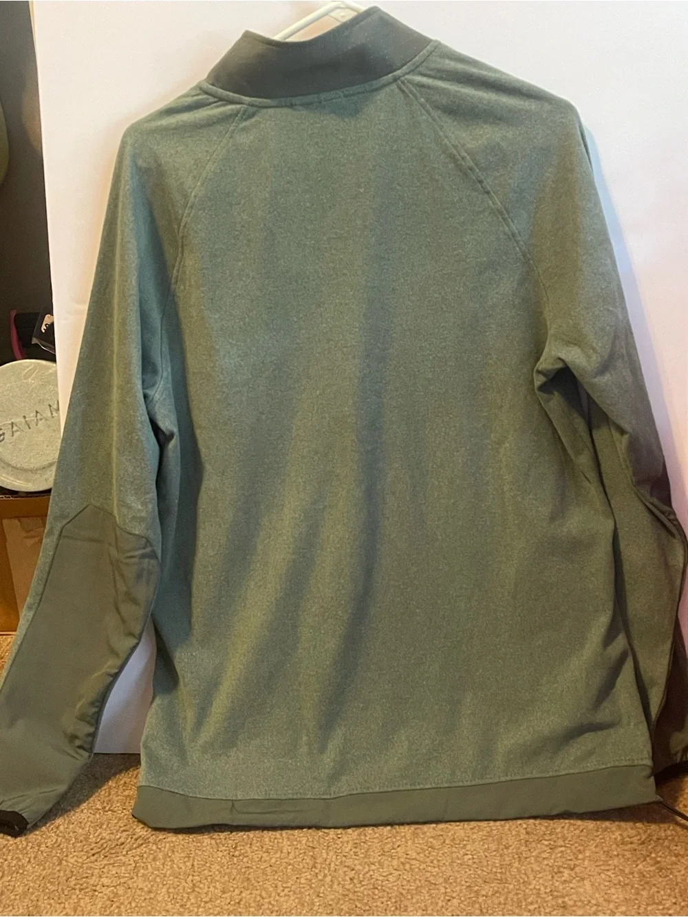 Motionwear Men's Olive Green Quarter-Zip Pullover
